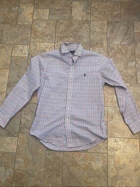 Polo by Ralph Lauren White Shirt with Blue & Red Check